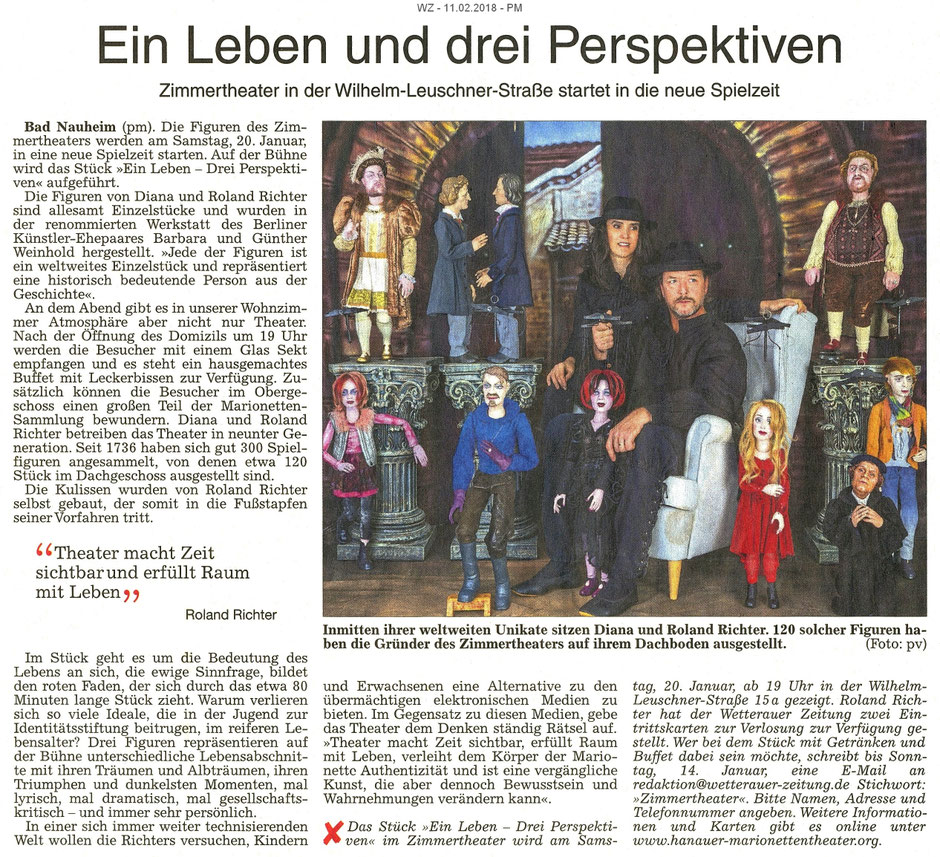 Ein Leben - Drei Perspektiven, WZ 11.02.2018, PM