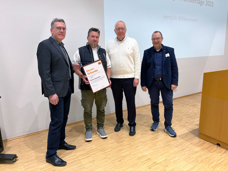 Ehrung auf den Fenstertagen: Frank Baum, Michael Matzunsky, Hermann Hubing und Marko Prentzel (v.l.)