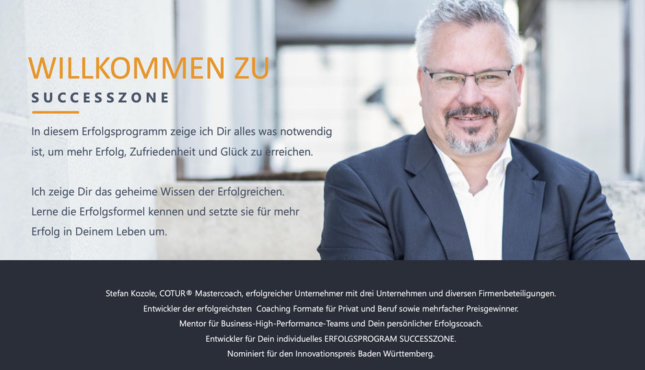 SUCCESSZONE das Erfolgsprogramm von COTUR® - Wie Du mehr Erfolgt im Leben hast -Stefan Kozole