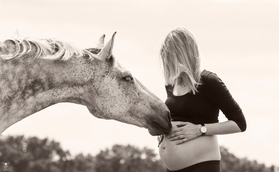 Babybauchshooting mit Pferd | www.visovio.de | 