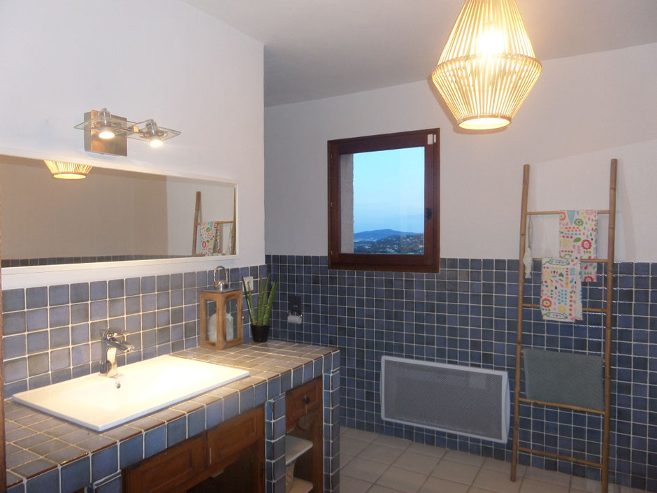 SALLE DE BAINS 1 avec WC ET BAIGNOIRE 