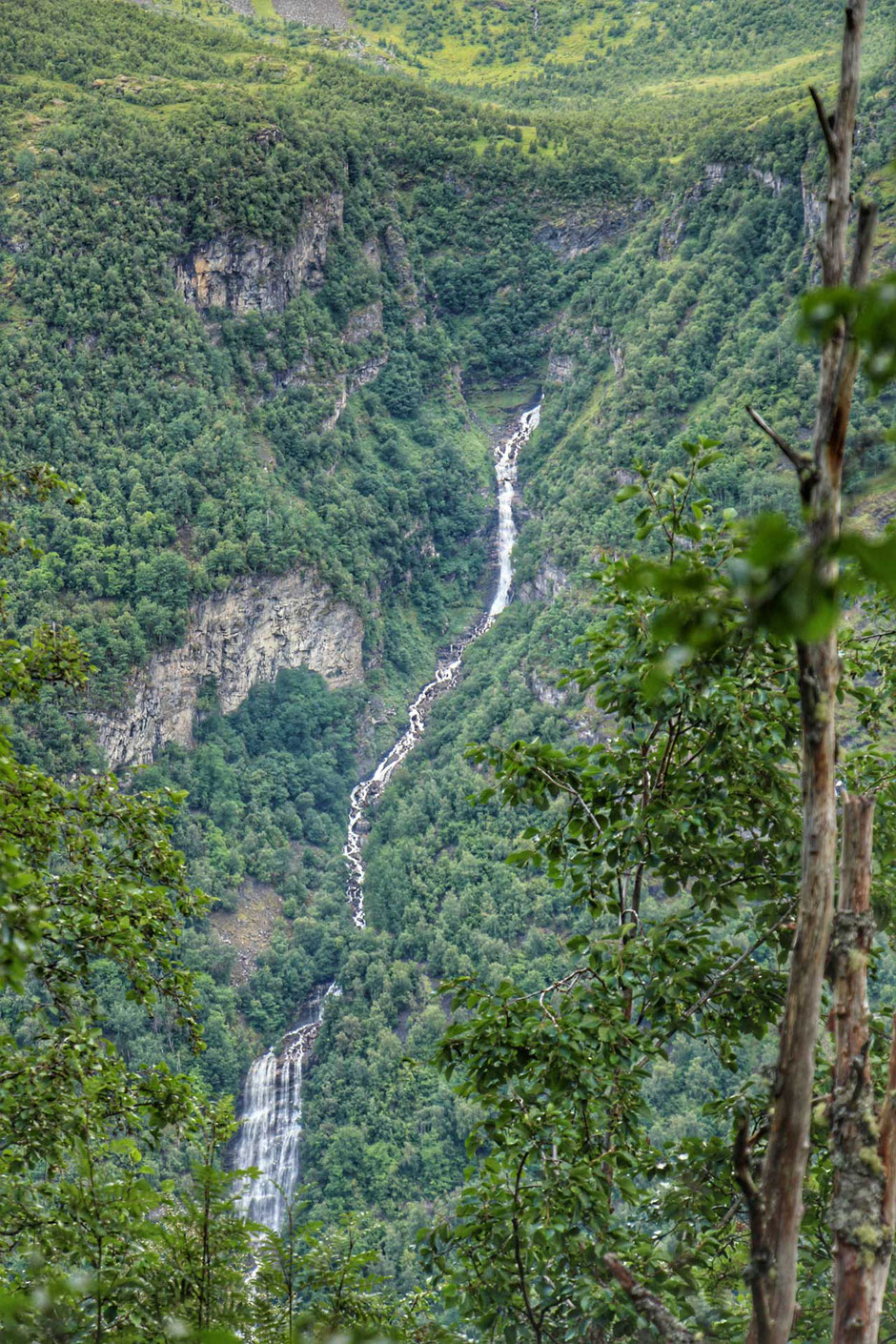 Waterfall view Geirangerfjord Norway