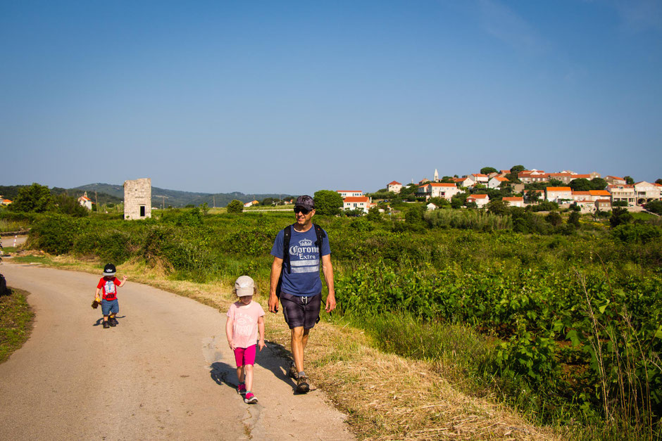 Hike to Peninsula Raznjic on Korcula, Croatia with Kids