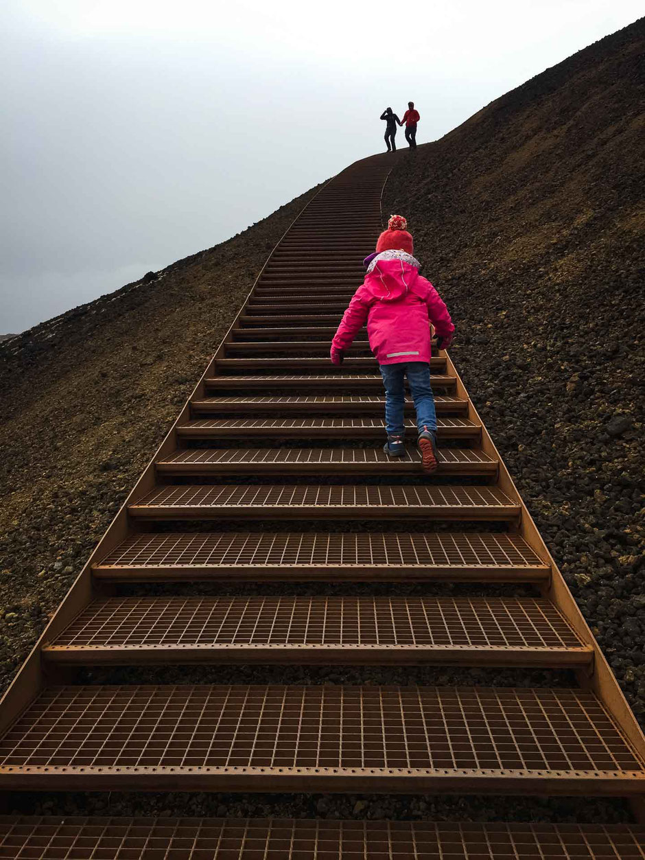 Saxholl Volcano Crater Snaefellsjoekfull National Park Iceland with kids