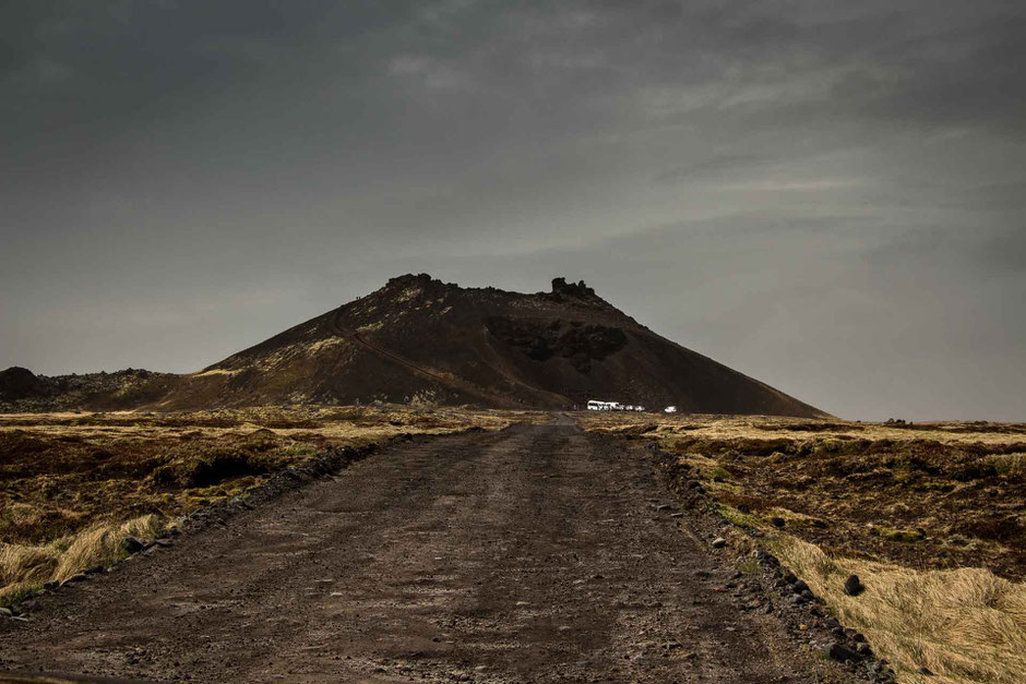 Saxholl Volcano Crater Snaefellsjoekfull National Park Iceland with kids