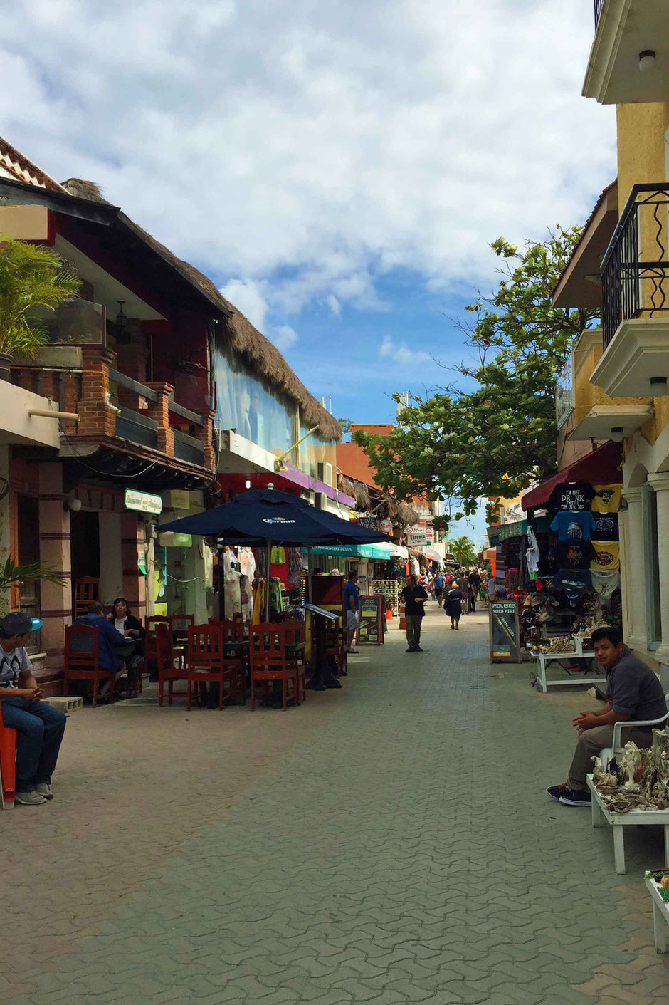 A Day of Exciting Family Fun on Isla Mujeres - Walking down the charming pedestrian only shopping street Miguel Hidalgo.