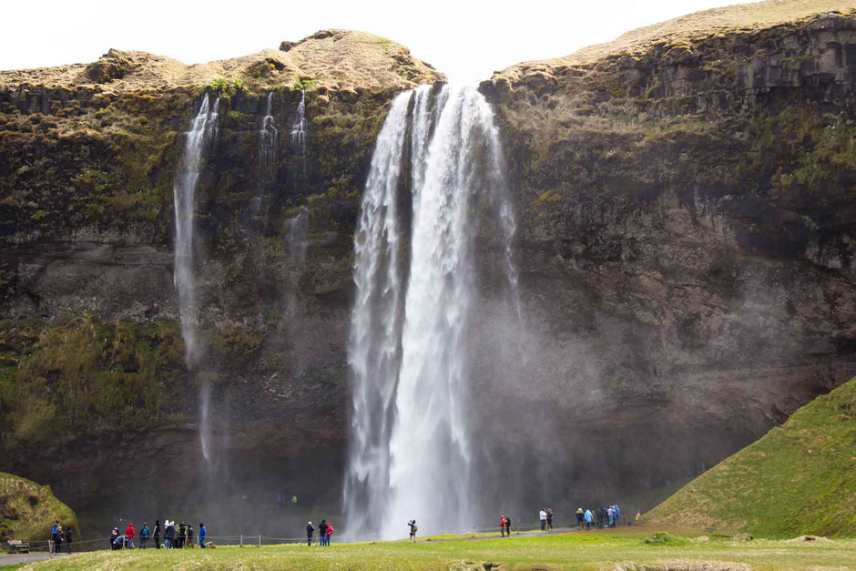 View of Seljalandsfoss in South Iceland