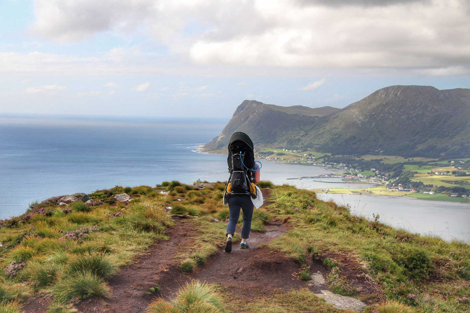 Hiking Sukkertoppen in Alesund Norway with kids