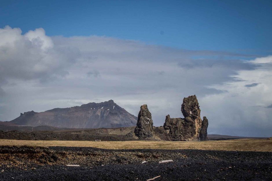 Londrangar Cliffs near Malariff Lighthouse in Iceland
