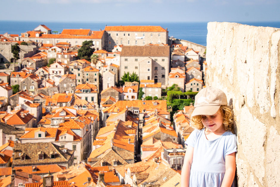 Walking the City Walls in Dubrovnik Croatia with children