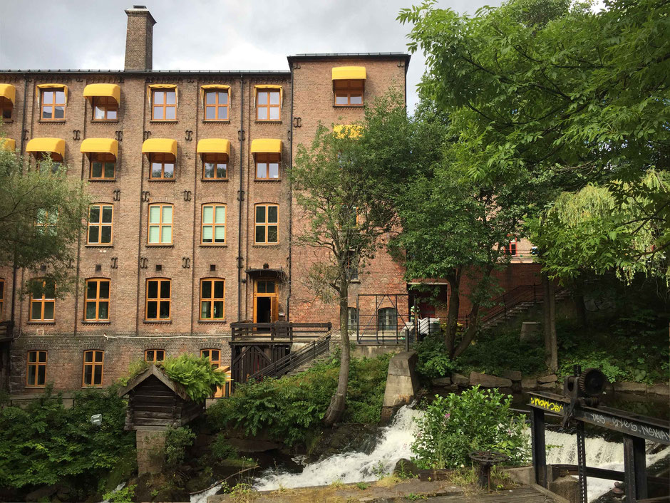Akerselva river from Maridalsvannet lake to the centre of Oslo Norway