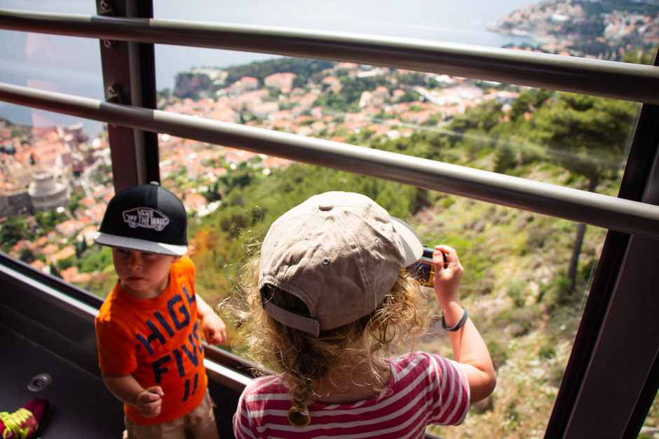 Cable Car up Mount Srd in Dubrovnik, Croatia