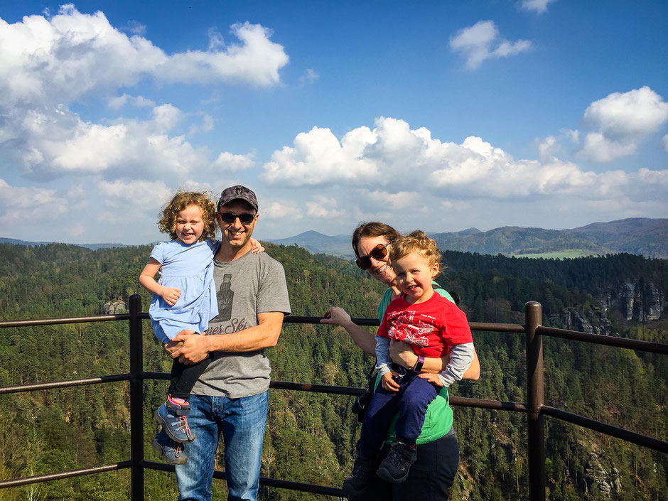 Mariina Vyhlidka in Bohemian Switzerland with Children