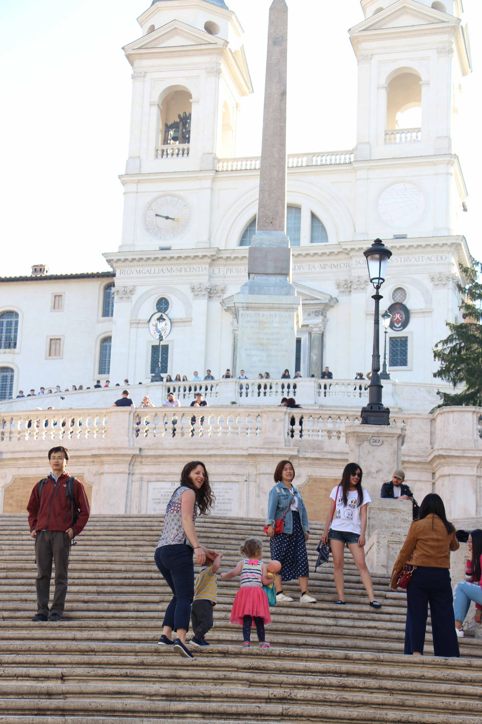Spanish Steps Rome Italy with toddlers