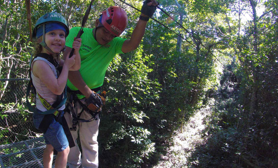 6 Awesome Eco-Adventure Parks in the Mayan Riviera - Aktun Chen - Ziplining for 4 year olds