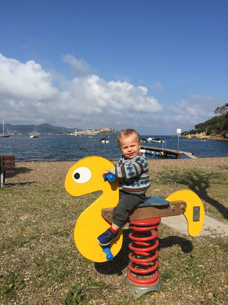 Playground in Bagnaia on Island of Elba Italy