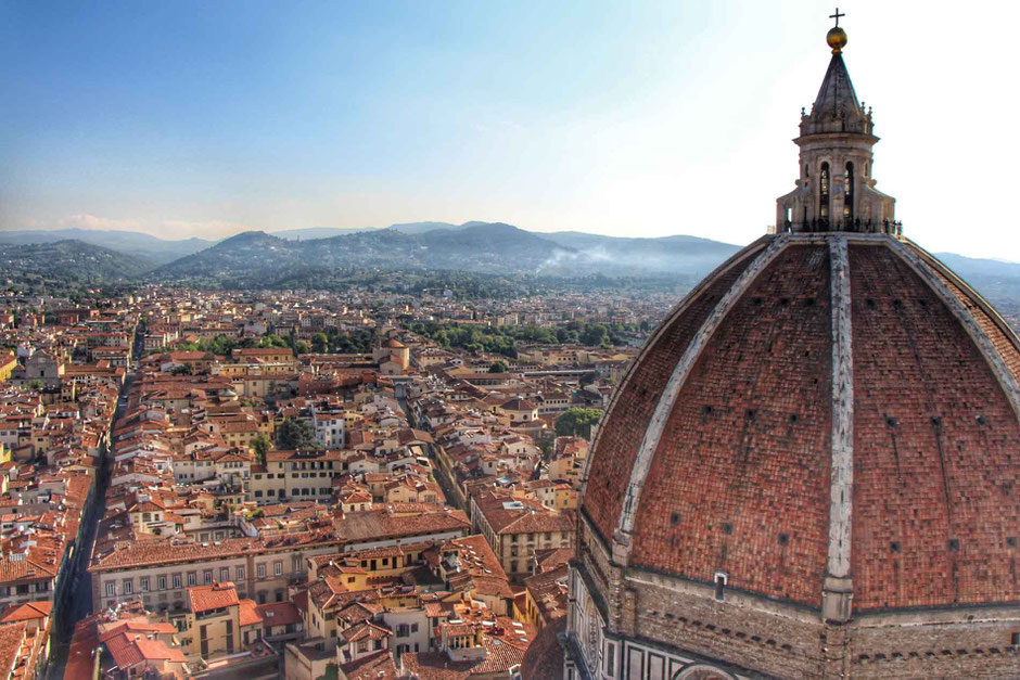 View of Cupola of Brunelleschi in Florence Italy