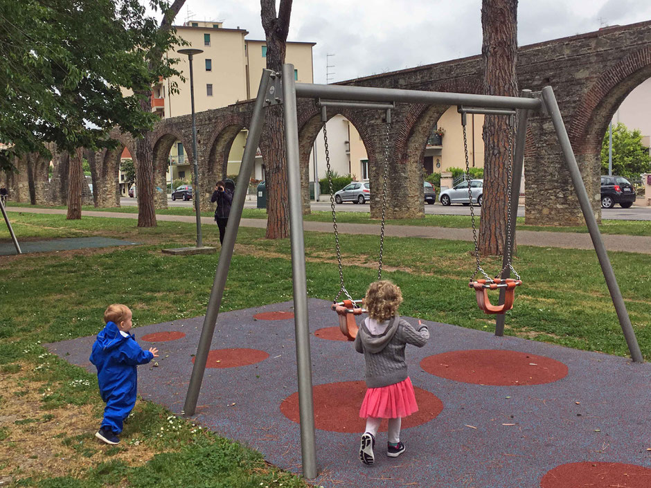Playground at Giardini Solarino in Pisa Italy