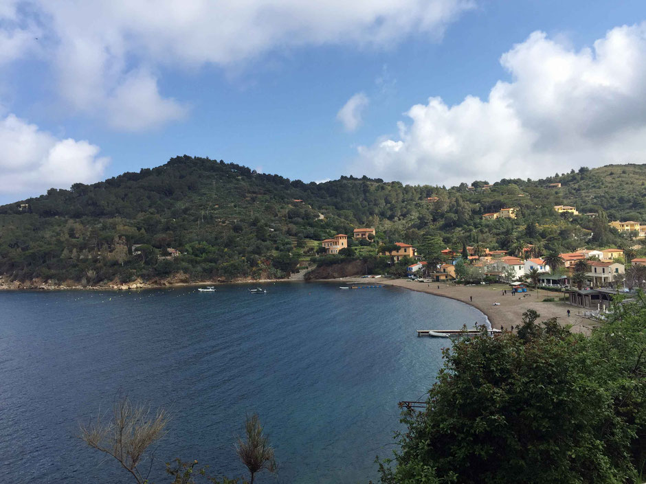 View of Bagnaia on Island of Elba Italy