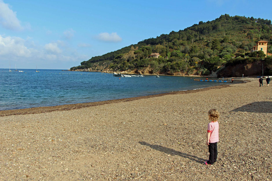Beach in Bagnaia on Elba in Italy