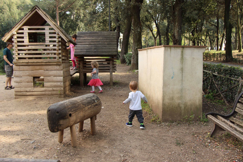 Villa Borghese Gardens Rome playground kids