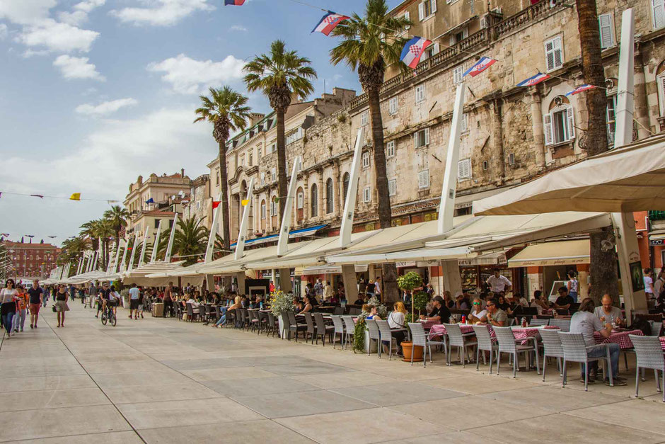 Riva in Split Croatia with Kids