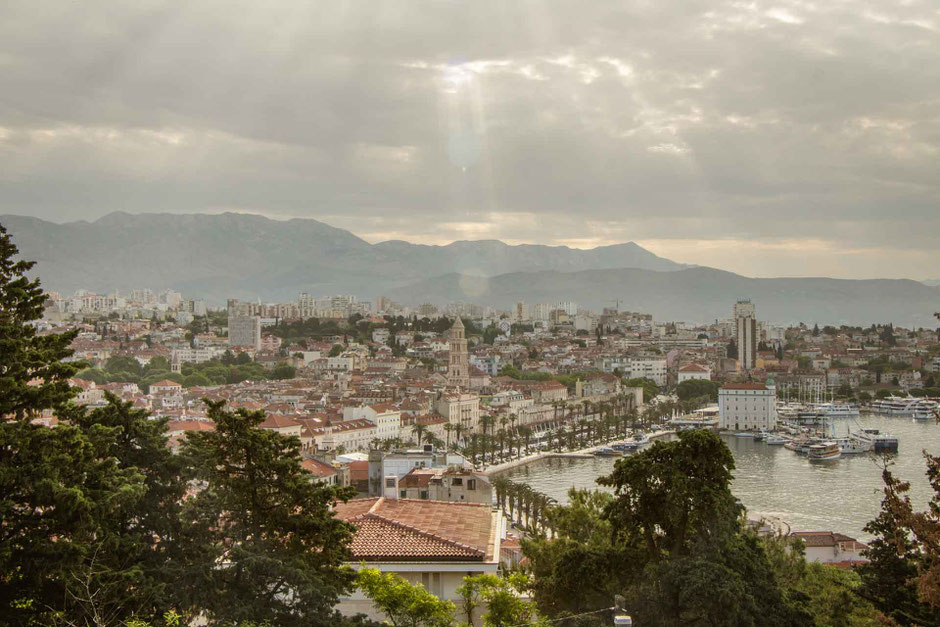 View from Marjan Park in Split Croatia