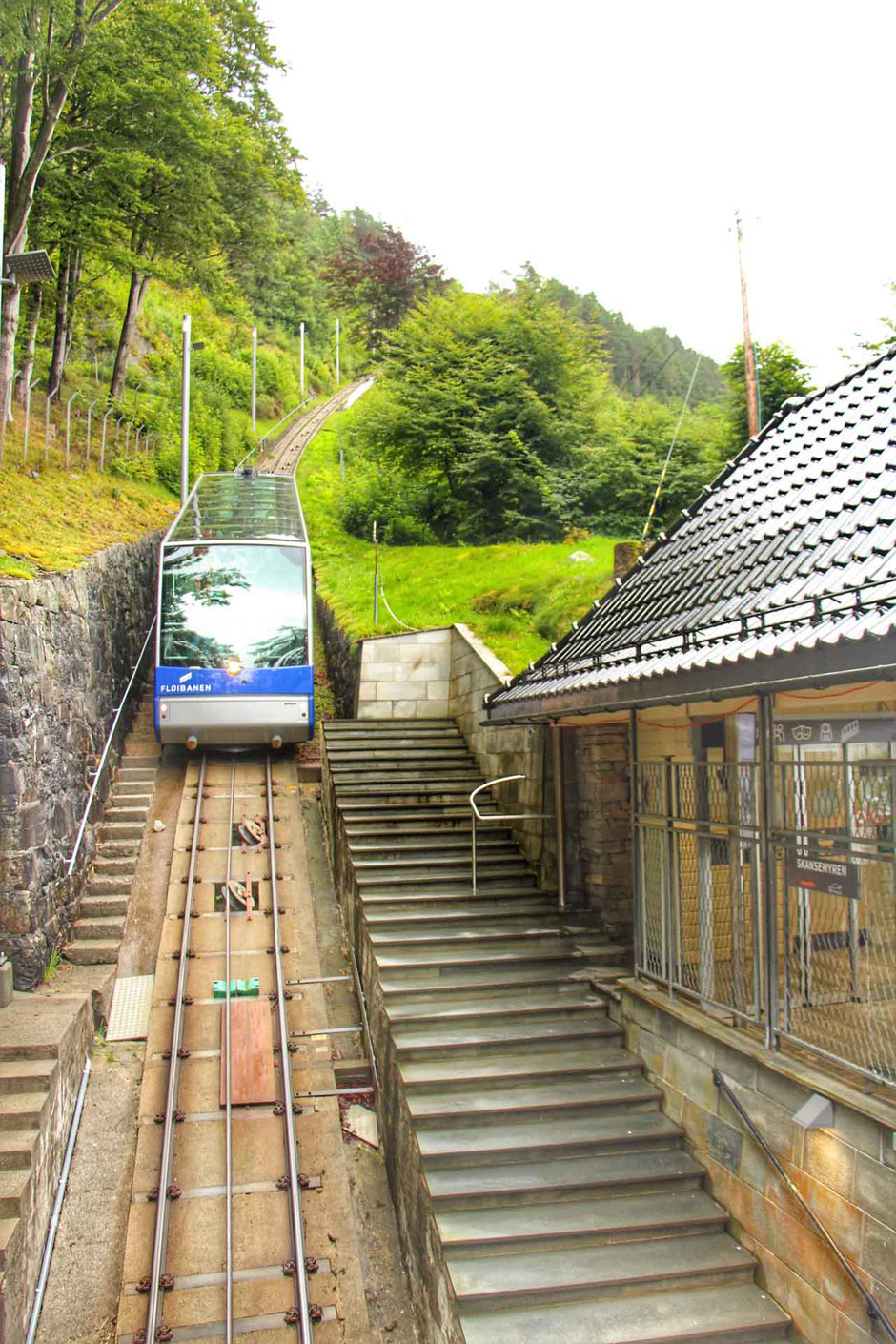 Mt Floyen Funicular in Bergen Norway