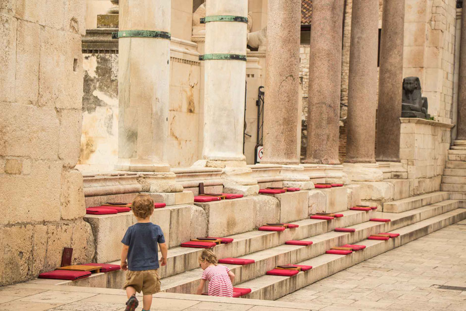 Diocletian's Palace Split Croatia with a toddler