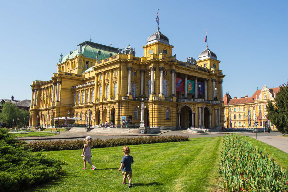 Zagreb Croatia with toddler