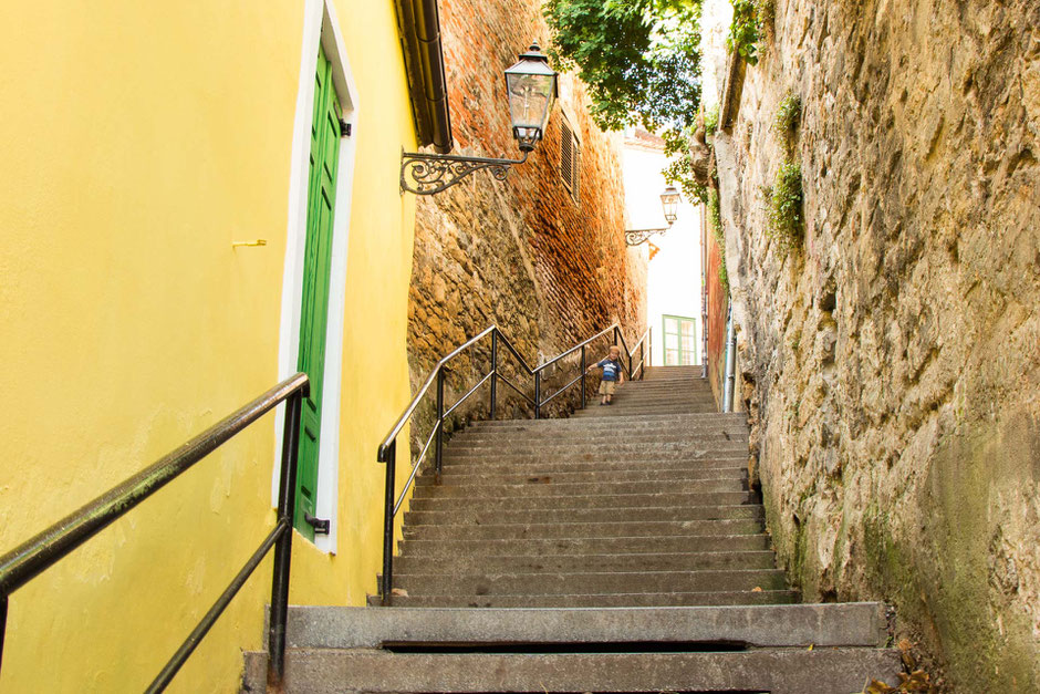 Walking around Zagreb Croatia with Children