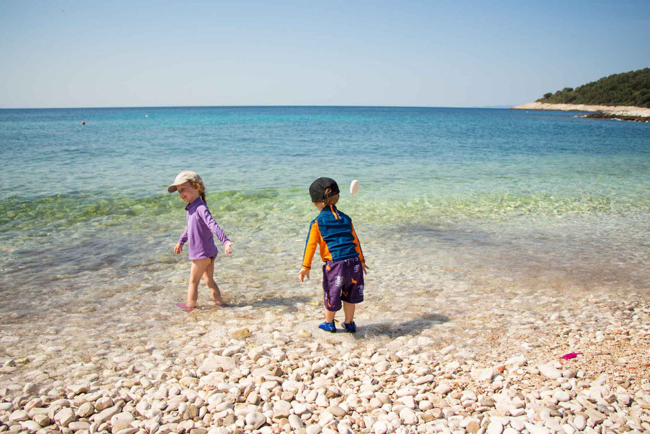 Milna Beach Hvar Croatia with Kids