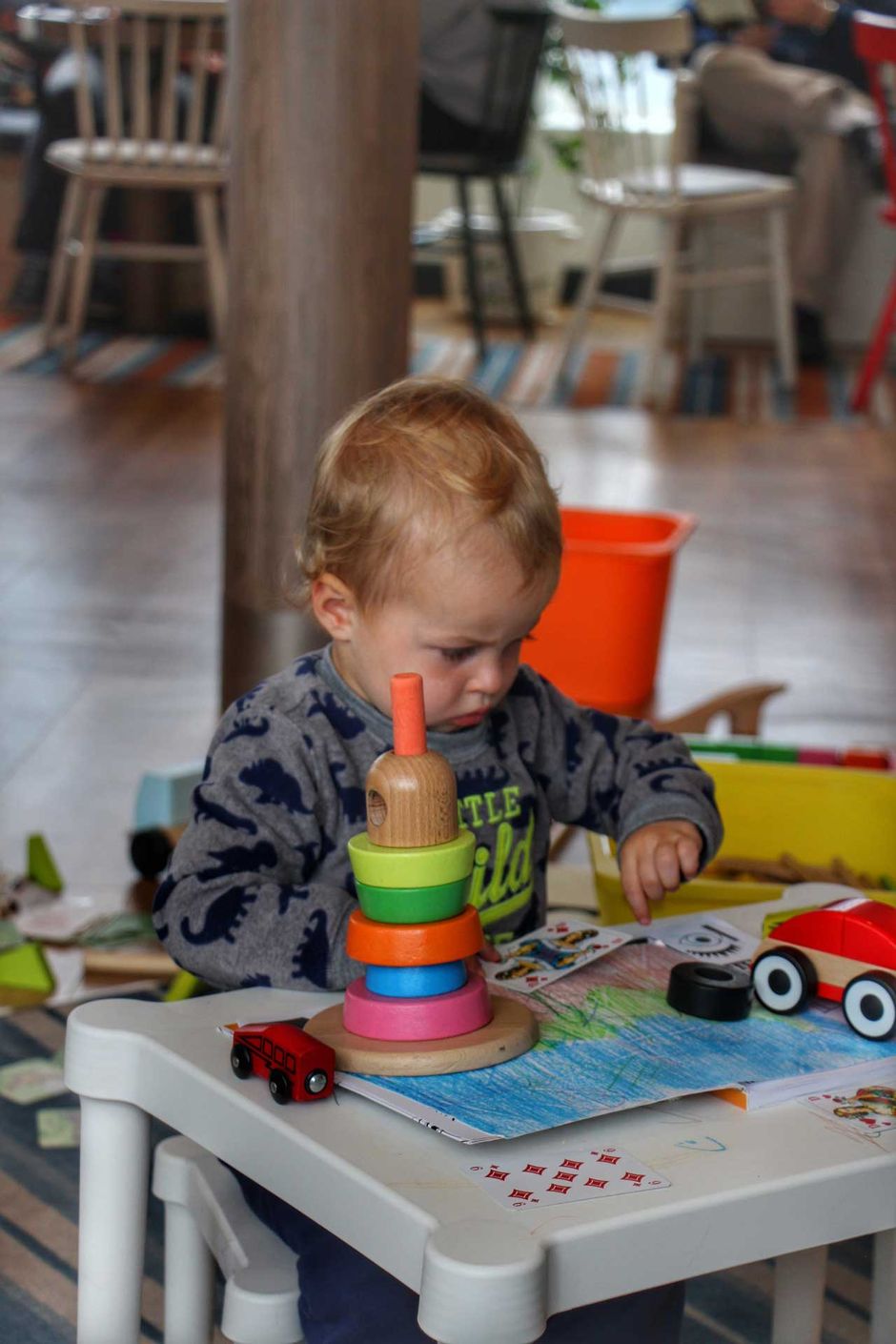 Hurtigruten play area on voyage Alesund to Geirangerfjord Norway with kids