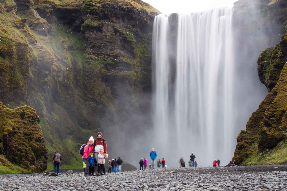 Skogafoss Waterfall and Hike with Small Kids