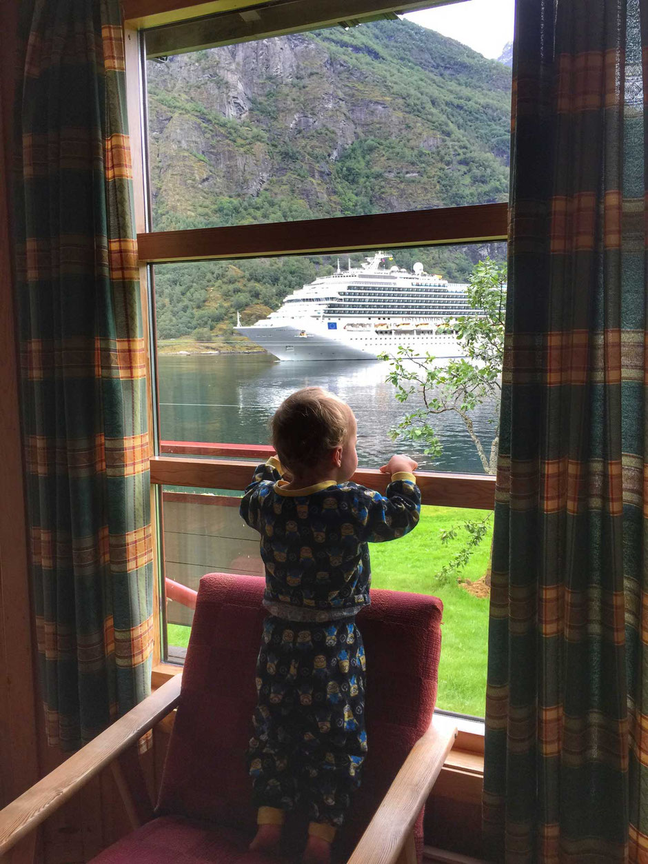 Staying in a cabin in Homlong Geirangerfjord Norway