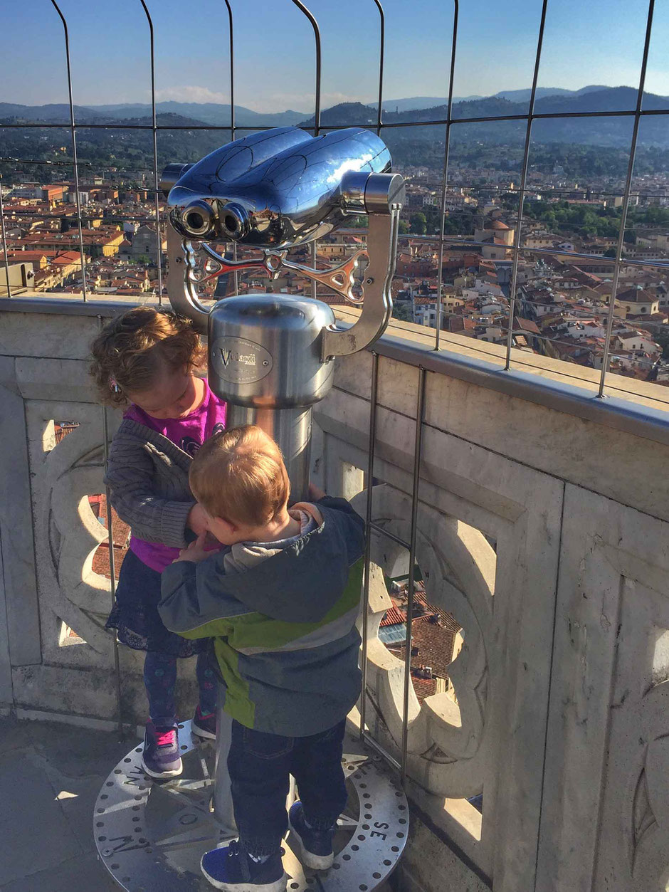 Climbing Giotto's Campanile in Florence Italy with a toddler