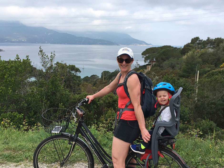 Cycling on island of Elba, italy