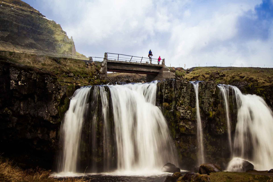Kirkjufellsfoss Snaefellsnes Peninsula Iceland with kids