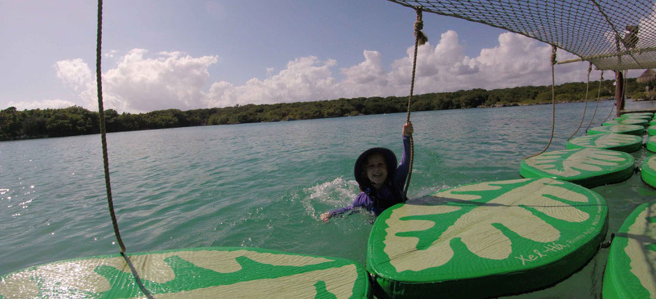 How to Have an Unparalleled Day at Xel-Ha, Mexico - Some Wet Fun on the Lily Pads in Children's World