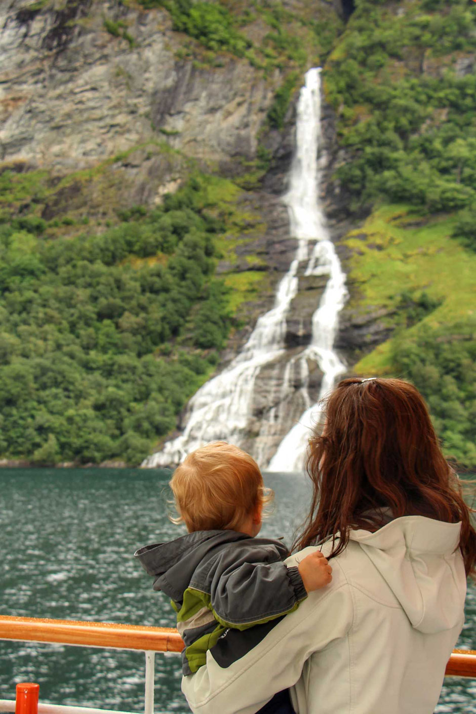 Hurtigruten voyage Alesund to Geirangerfjord with waterfall views