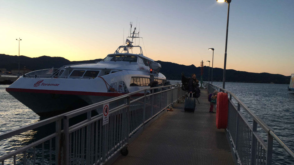 Early morning ferry back to the mainland - Portoferrario to Piombino