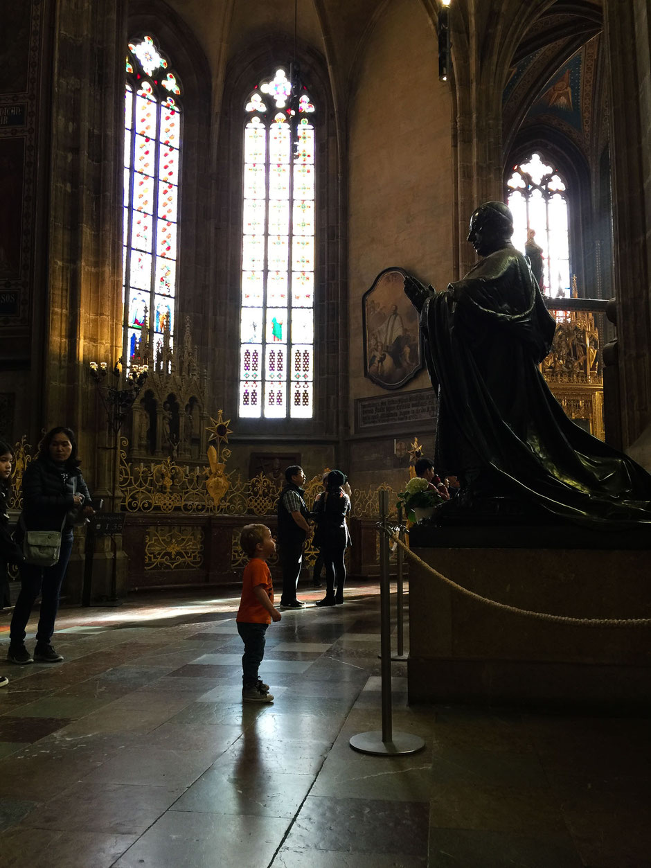 St. Vitus Cathedral in Prague with kids