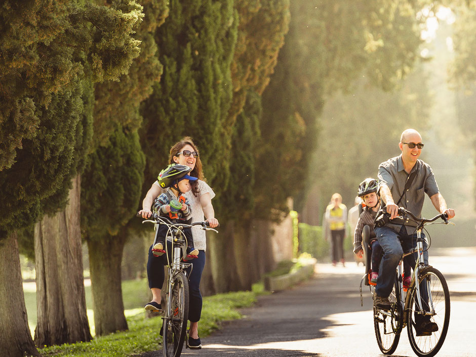 Appian Way Rome biking with kids