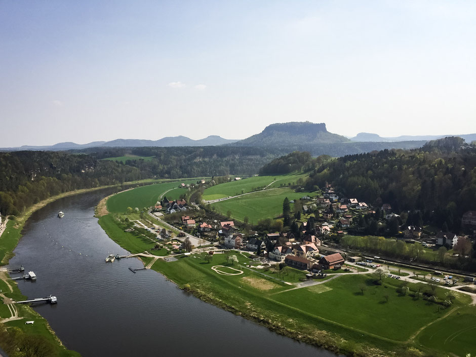 View of Saxon Switzerland in Germany