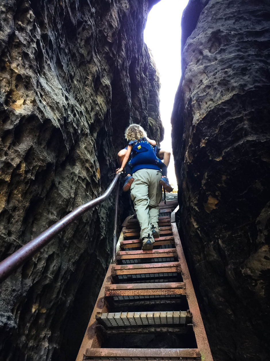 Hiking Tisa Walls in Bohemian Switzerland with Children
