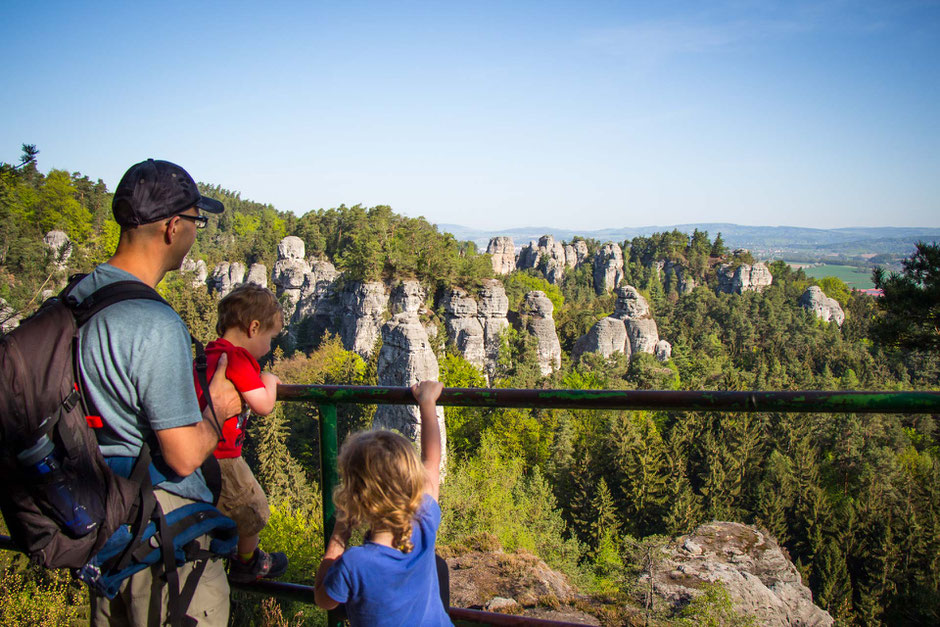 View of the Band rock formations in Bohemian Paradise