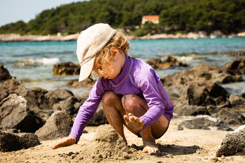 Przina Beach Korcula Croatia with Kids