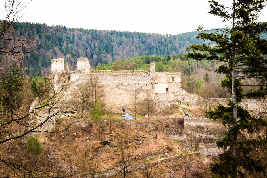 Hrad Divci Kamen near Cesky Krumlov in the Czech Republic