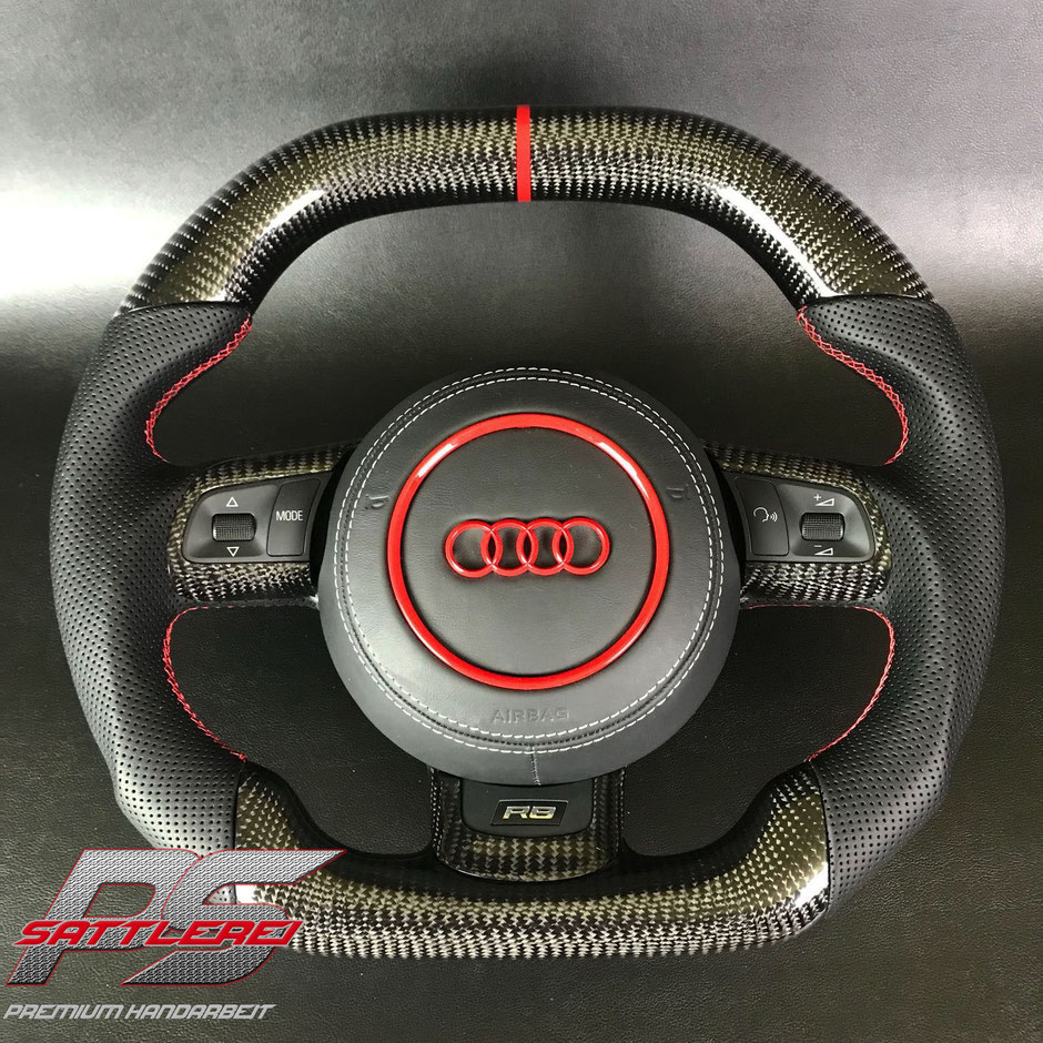 Audi R8 V10 Carbon steering wheel with leather Airbagcover