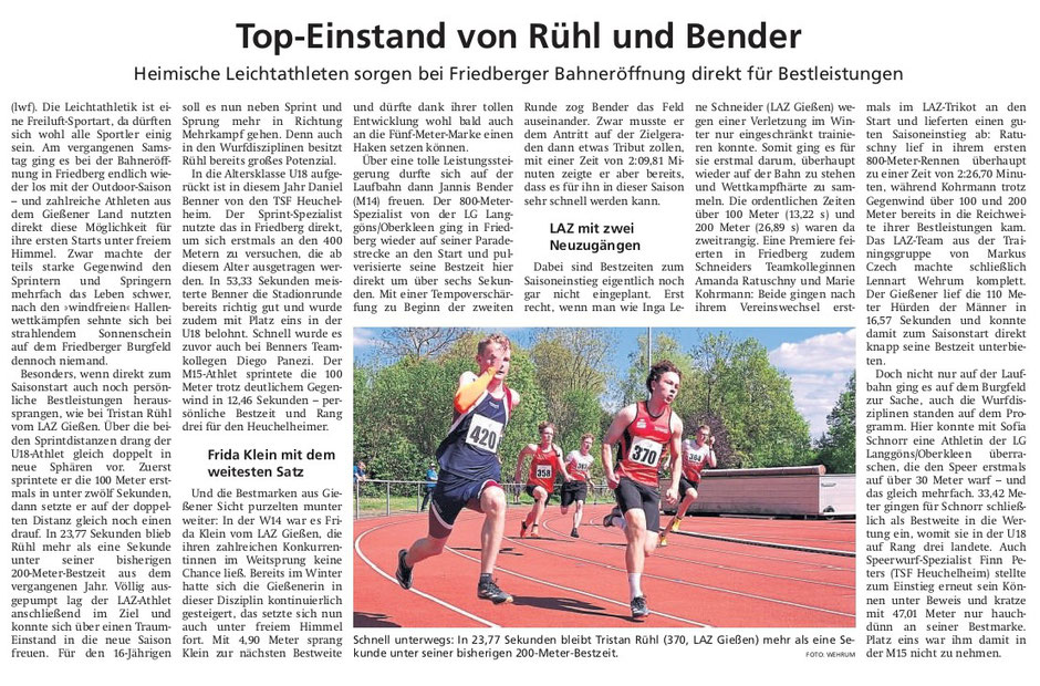 Gi-Allgemeine vom 30.04.2025 - Bahneröffnung 
